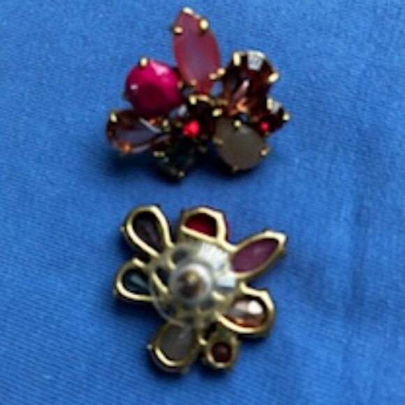 J.Crew Floral Crystal assorted colors post earrings - Picture 4 of 7